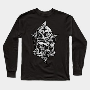 SKULLS CROSS Long Sleeve T-Shirt